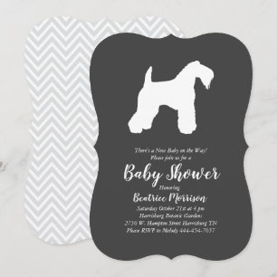 Invitación Irlandés Kerry Blue Te Dog Baby Shower Género neut