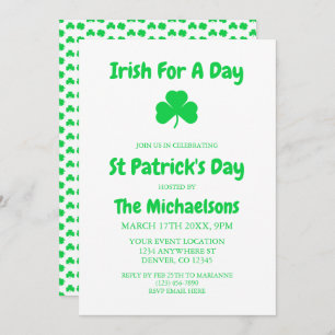 Invitación Irlandés por un día