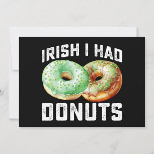 Invitación Irlandés, tuve amantes de Donuts, el día de San Pa