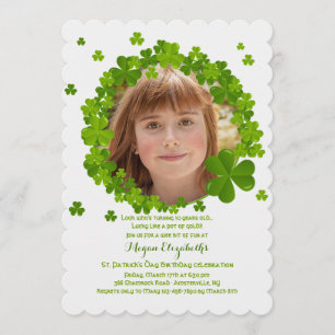 Invitación irlandesa de la foto del marco del
