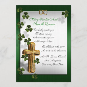 Invitación irlandesa del boda