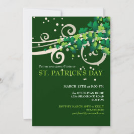 Invitación irlandesa del fiesta del trébol del día