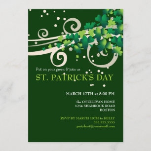 Invitación irlandesa del fiesta del trébol del día
