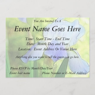 Invitación Irritos azules románticos