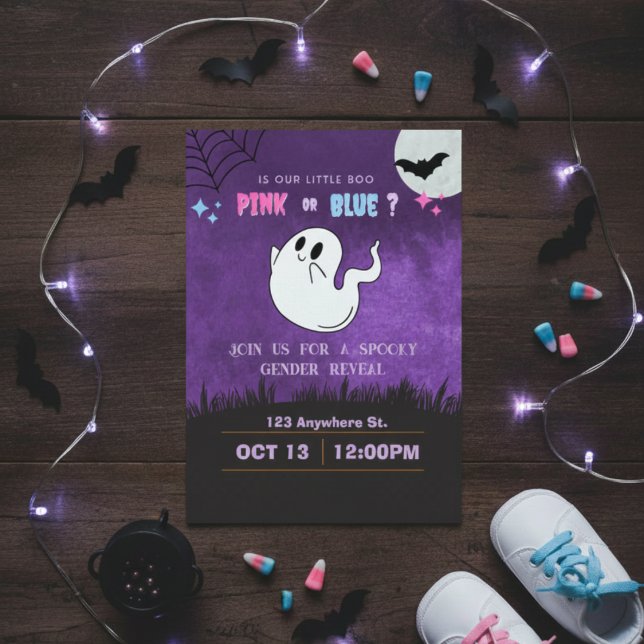 Invitación is our boo pink or blue? gender reveal invitation (Subido por el creador)