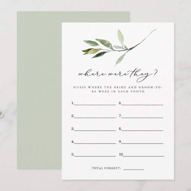 Invitación ISABELLA Boho Greenerenerenery Donde Estaban Los J (Anverso / Reverso)