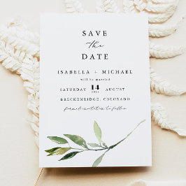 Invitación ISABELLA Elegant Minimal Greeneration Save the Dat