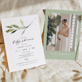 Invitación ISABELLA Elegant Minimalista Greeneration Baby Sho