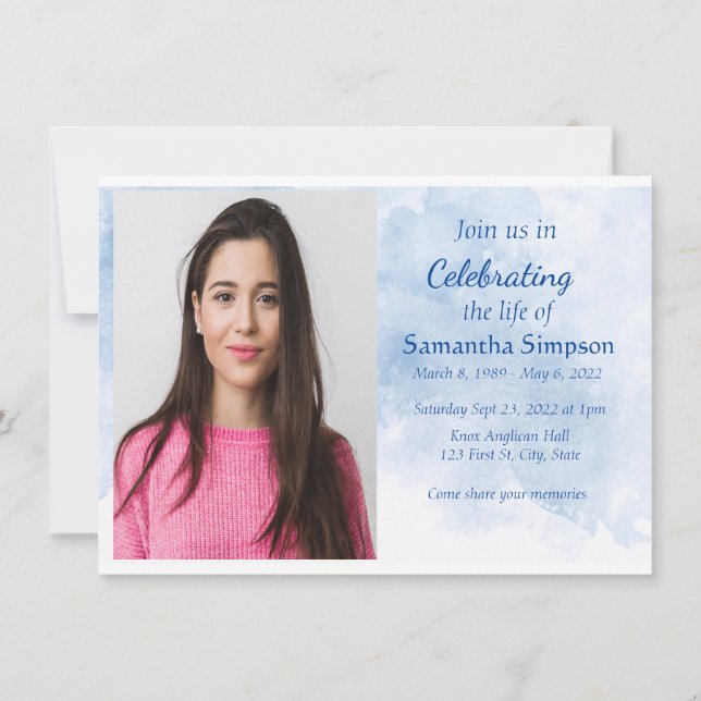 Invitación Isaías 55 Celebración de la vida por las escritura (Reverso)