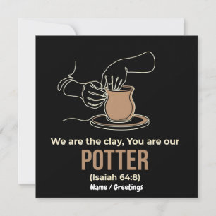 Invitación Isaías 64:8 Arte de Línea Minimalista de Alfarero 