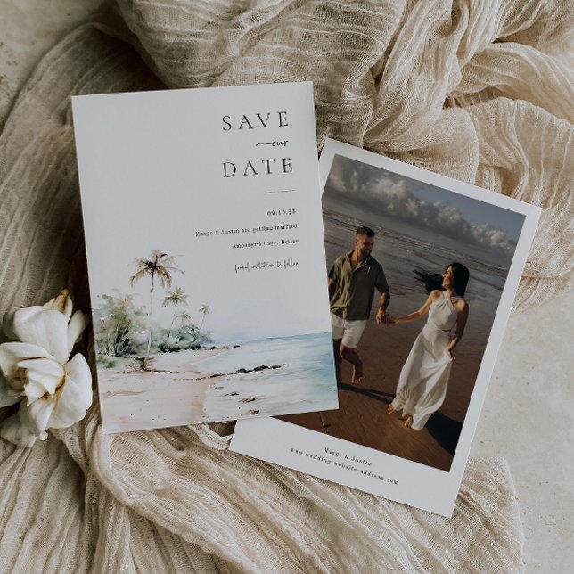 Invitación Isla Boda De Destino Guardar La Fecha (Subido por el creador)