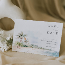 Invitación Isla Boda De Destino Guardar La Foto De Fecha