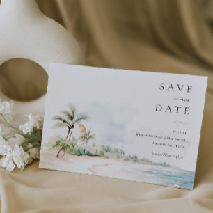 Invitación Isla Boda De Destino Guardar La Foto De Fecha