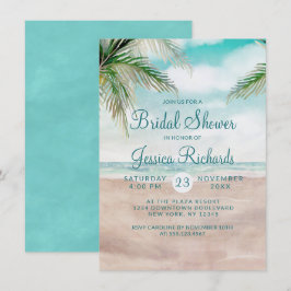 Invitación Isla Breeze Tropical Beach Wedding Bridal Shower