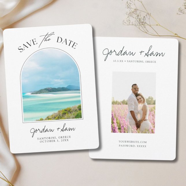 Invitación Isla de los Whitsunday Australia Boda Salvar la fe (Whitsunday Island Australia Wedding Save the Date Invitation
)