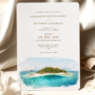 Invitación Isla Fiyi Melanesia Boda de destino