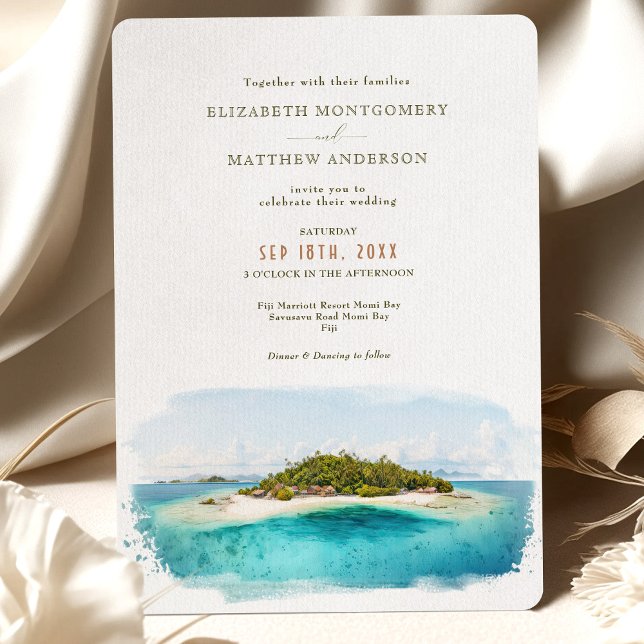 Invitación Isla Fiyi Melanesia Boda de destino (Subido por el creador)