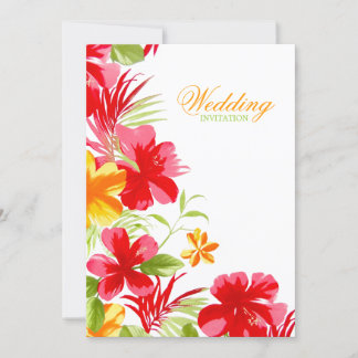 Invitación Isla Tropical Boda de Playa Hibiscus
