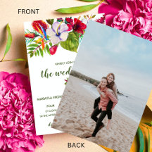 Isla Tropical Floral Hibiscus Photo Boda