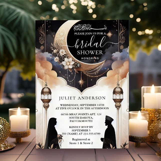 Invitación Islam Nikah Arabic Walima Muslim Bridal Shower (Subido por el creador)