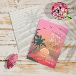 Invitación Isle tropical Sunrise Boda Pink ID581