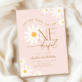 Invitación Isn't She ONEderful Daisy 1st Birthday