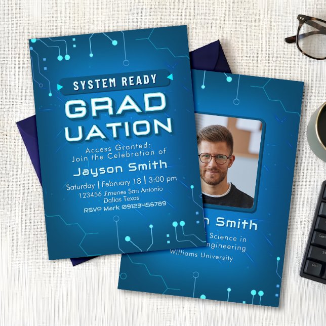 Invitación IT - Computer Science Graduation with Photo (Subido por el creador)