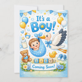Invitación It’s a Boy Design – Baby Announcement 