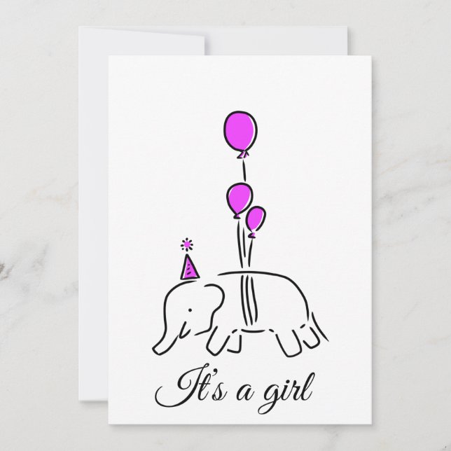Invitación It’s a girl (Anverso)