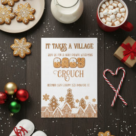Invitación "it takes a village" baby shower invitation