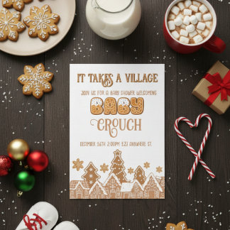 Invitación "it takes a village" baby shower invitation 
