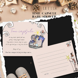 Invitación It Takes a Village Baby Shower Time Capsule Card