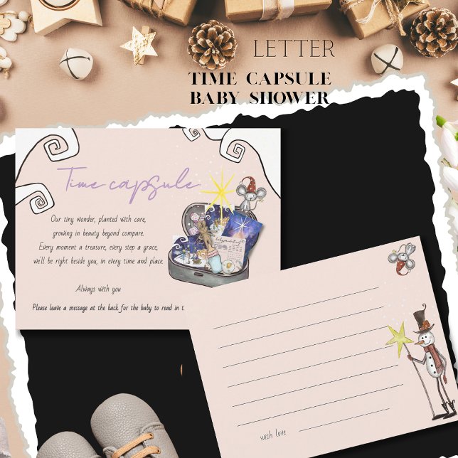 Invitación It Takes a Village Baby Shower Time Capsule Card (It Takes a Village Baby Shower Time Capsule Card)