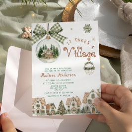 Invitación It Takes a Village Gender Neutral Baby Shower