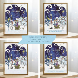 Invitación It Takes a Village Universal Sign Blue TEMPLATE