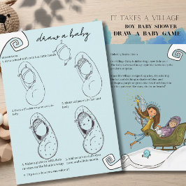 Invitación It Takes a Village: Winter Magic -Draw a baby game