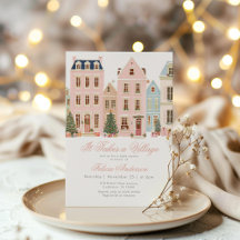 It takes a village Winter Pink Baby Gir Shower