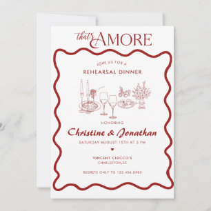 Invitación Italia Alimentos italianos Cena de ensayo