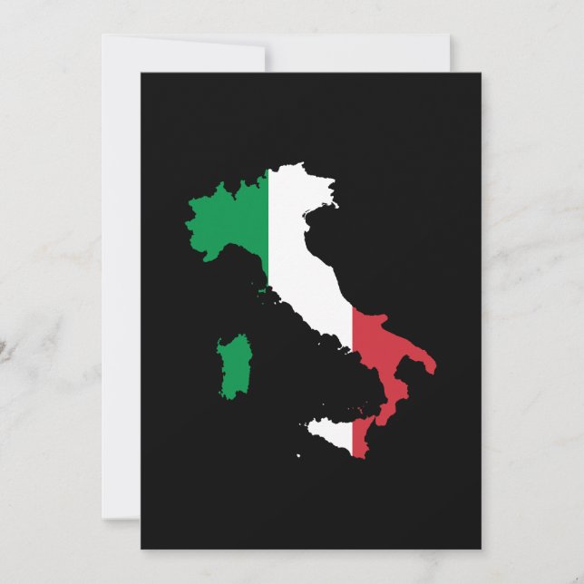 Invitación Italia en colores de bandera (Anverso)