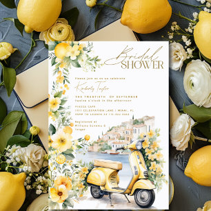 Invitación Italia Positano Amalfi Vespa Despedida de soltera