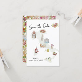 Invitación Italia, viaje a Italia, Ahorro de fecha italiano