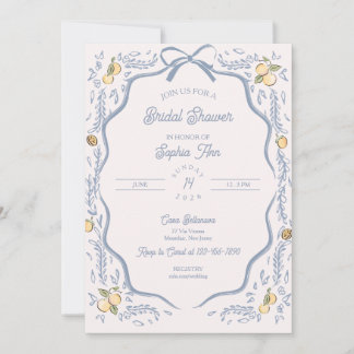 Invitación Italian Amalfi Coastal Bridal Shower Invitation