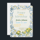 Invitación Italian Blue Tile Lemon Invitation<br><div class="desc">Italian Blue Tile Lemon
Mediterranean,  summer wedding,  lemons,  lemon blossoms,  citrus,  navy blue and yellow,  Italian Blue Tile Lemon Wedding,  that's amore,  amalfi coast,  positano</div>