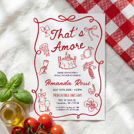 Invitación Italian Bridal Shower Invitation, That's Amore 