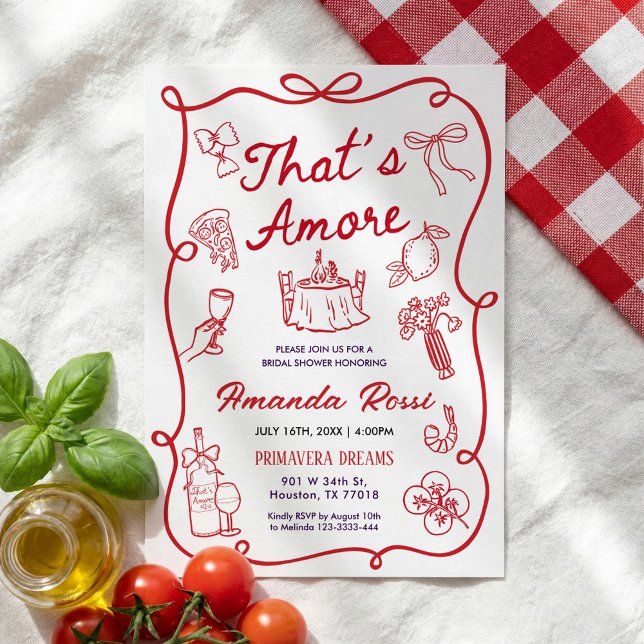 Invitación Italian Bridal Shower Invitation, That's Amore  (Subido por el creador)