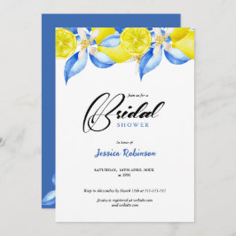 Invitación Italian Lemon Floral Bridal Shower invite