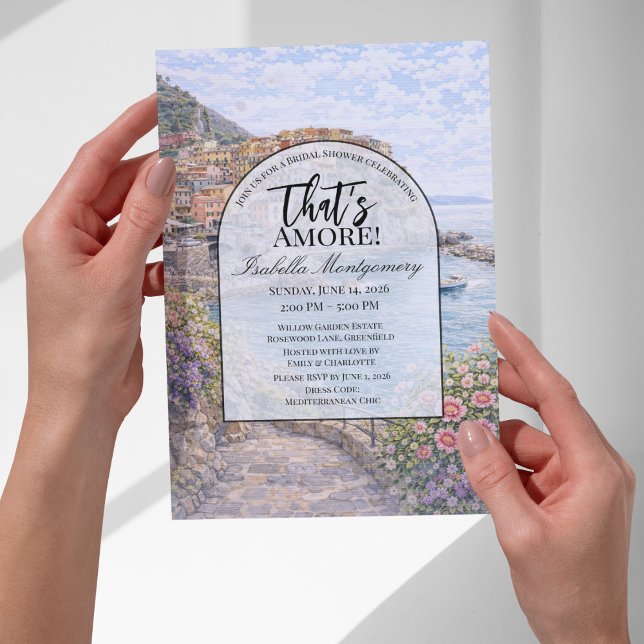 Invitación Italian Manarola That’s Amore Bridal Shower (Italian Manarola That’s Amore Bridal Shower Invitations
)