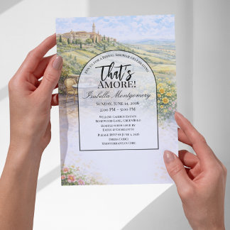 Invitación Italian Pienza That’s Amore Bridal Shower