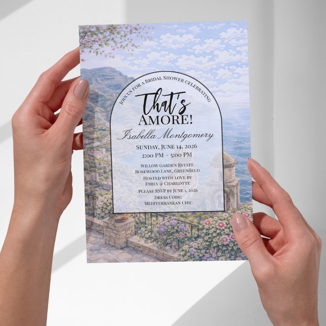 Invitación Italian Ravello That’s Amore Bridal Shower (Italian Ravello That’s Amore Bridal Shower Invitations
)