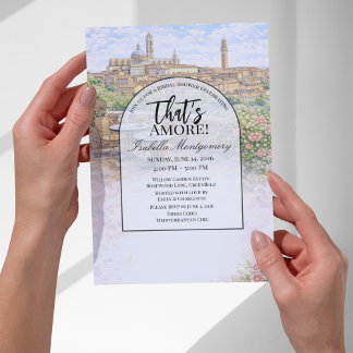 Invitación Italian Siena That’s Amore Bridal Shower